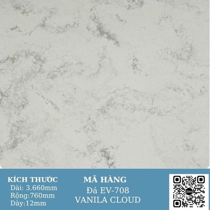 Đá Solid Surface EV-708 Vanila Cloud