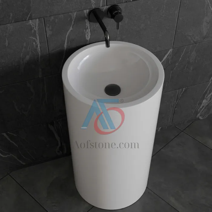 Solid Surface Freestanding Washbasins HC-010A