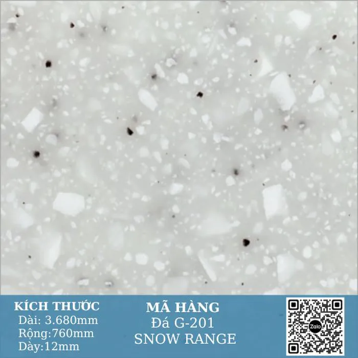 Solid Surface Stone G - 201 SNOW RANGE