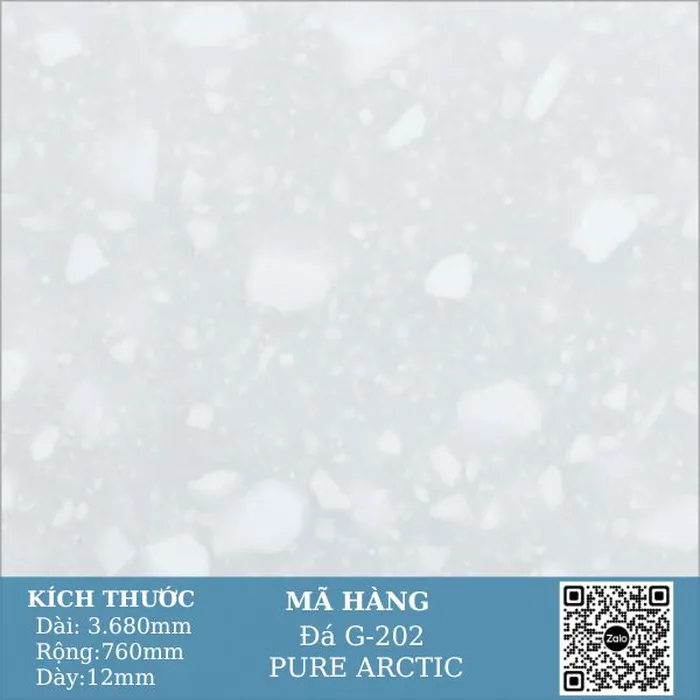Solid Surface Stone G-202 PURE ARCTIC