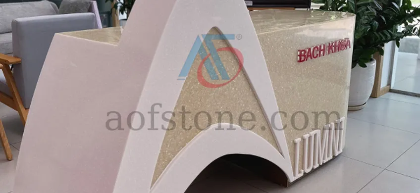 Quầy Lễ Tân Solid Surface Độc Đáo, Tạo Dấu Ấn Mới Từ Những Tâm Huyết Của Cựu Sinh Viên Bách Khoa 
