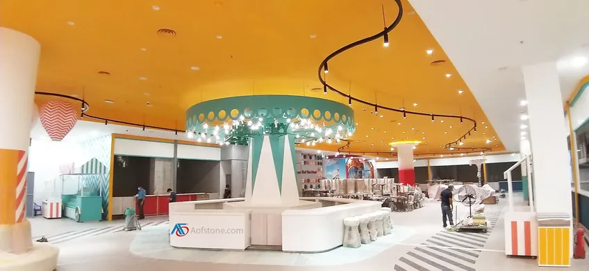 THI CÔNG QUẦY LỄ TÂN VÀ MẶT LAVABO BẰNG ĐÁ SOLID SURFACE CHO SIÊU THỊ GO! BÀ RỊA