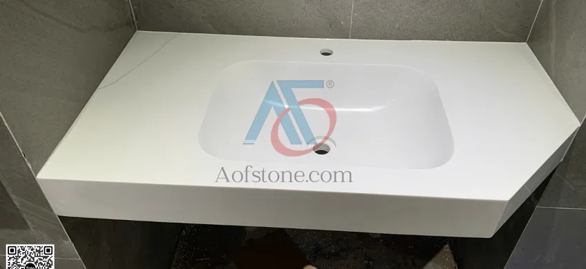 ĐÁ NHÂN TẠO SOLID SURFACE ỐP CHẬU RỬA LIỀN KHỐI