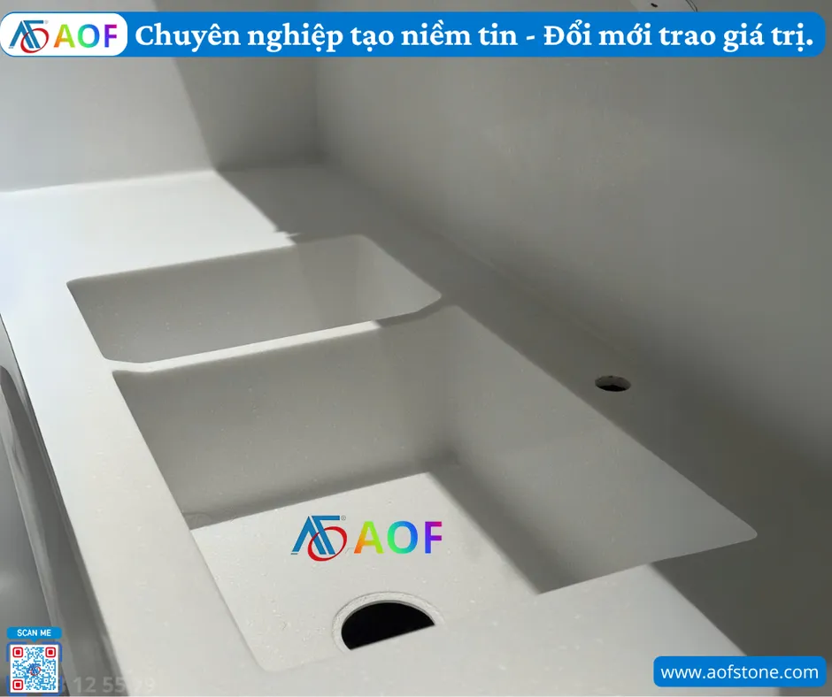 Lắp đặt bếp solid surface liền bồn rửa Vũng Tàu