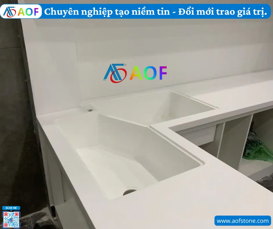 Kinh Nghiệm lắp đặt bếp đá solid surface liền vách bếp tại Bắc Cạn