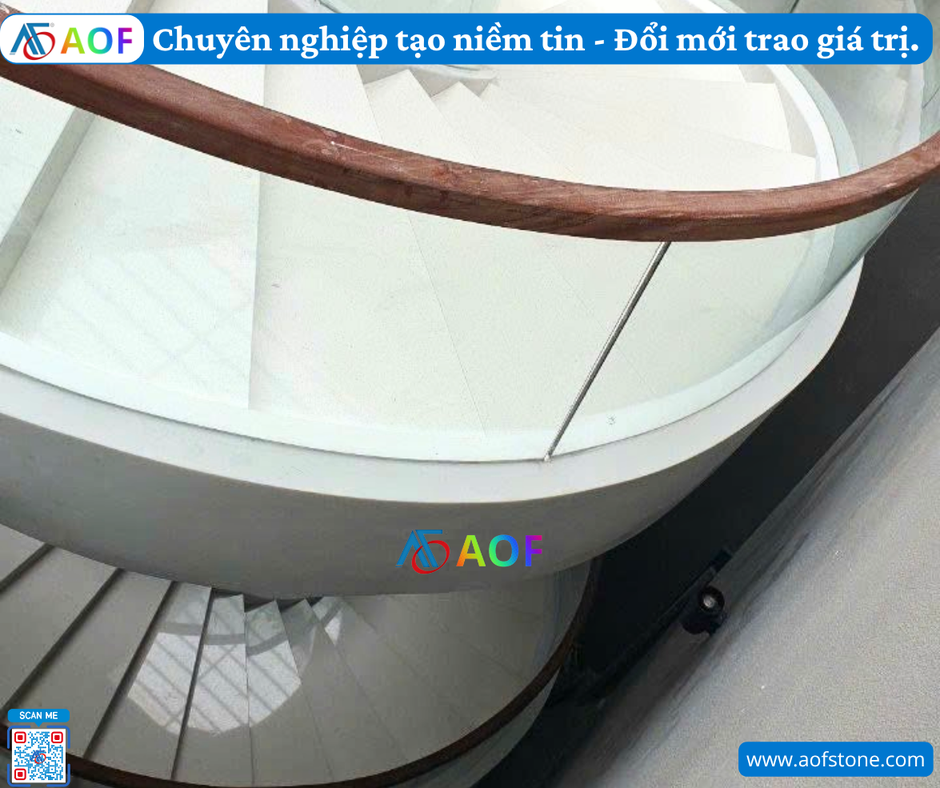 Kinh nghiệm thi công cầu thang solid surface liền mạch ở Sóc Trăng