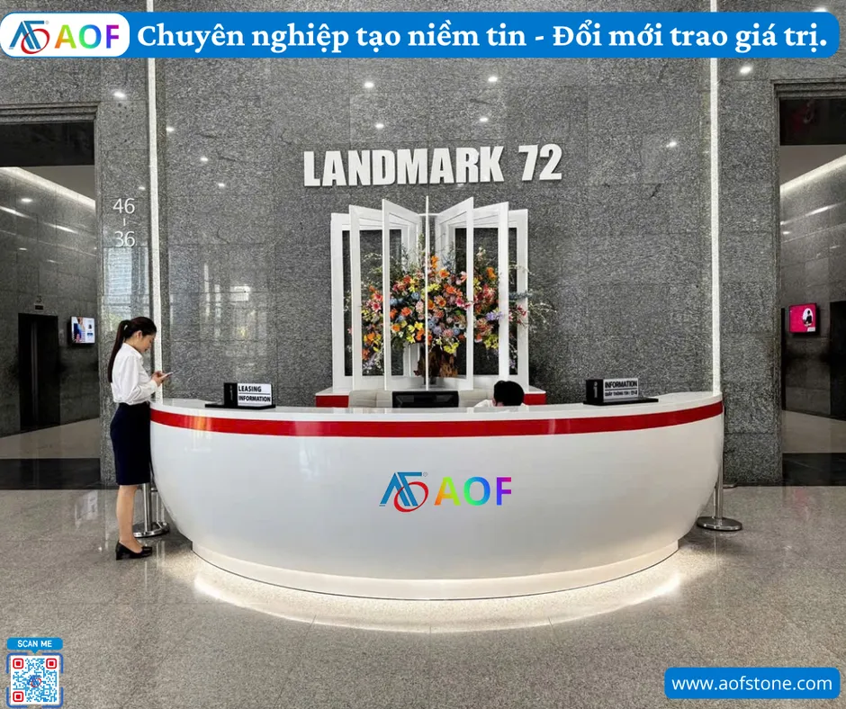 Báo giá thi công quầy đá solid surface theo yêu cầu tại TPHCM