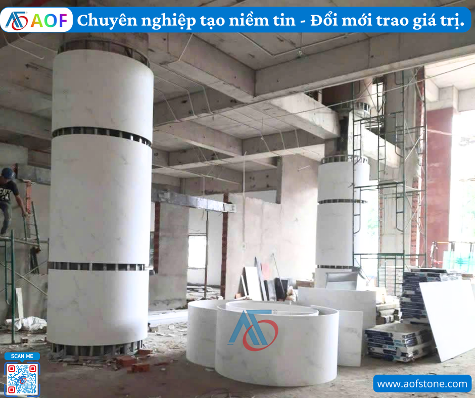 5 lỗi thường gặp khi thi công Solid Surface (và cách tránh) | Kinh nghiệm thi công Solid Surface chuẩn kỹ thuật từ Nội Thất AOF