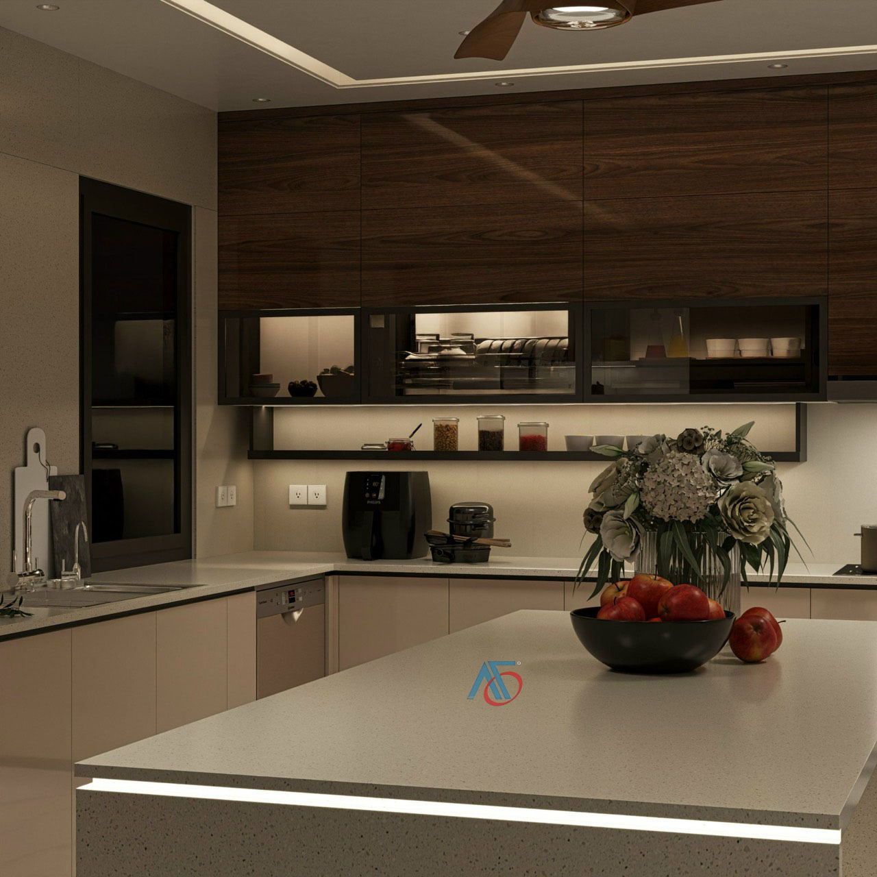 Solid Surface Stone G - 407 MOCHA CONCRETE