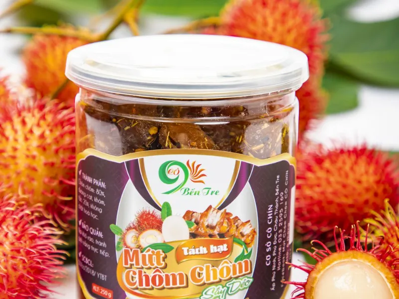 Mứt chôm chôm sấy dẻo tách hạt loại 250g