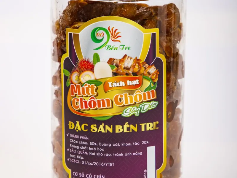 Mứt chôm chôm sấy dẻo tách hạt loại 500g