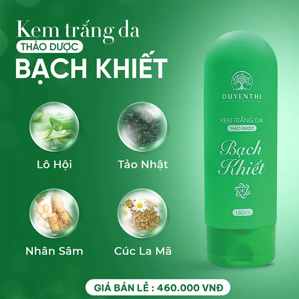 KEM TRẮNG DA THẢO DƯỢC BẠCH KHIẾT - 180GR