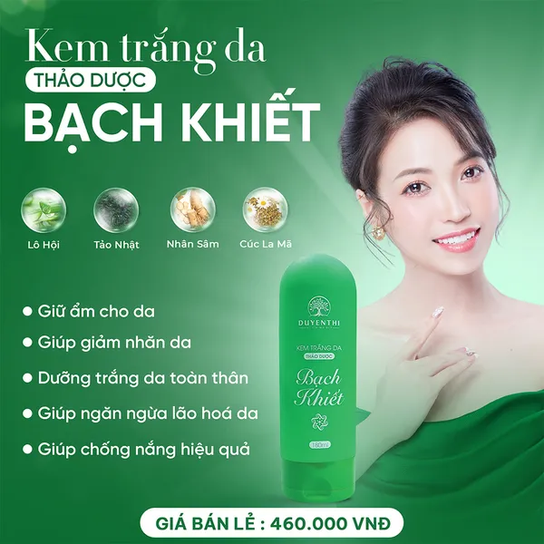 KEM TRẮNG DA THẢO DƯỢC BẠCH KHIẾT - 180GR