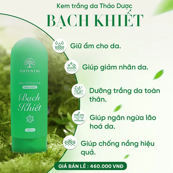KEM TRẮNG DA THẢO DƯỢC BẠCH KHIẾT - 180GR