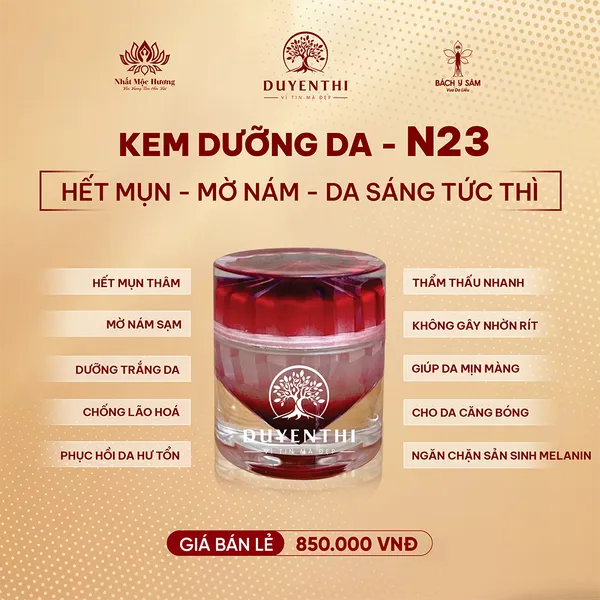 N23 KEM TRẮNG DA: MỜ NÁM - HẾT MỤN 25GR