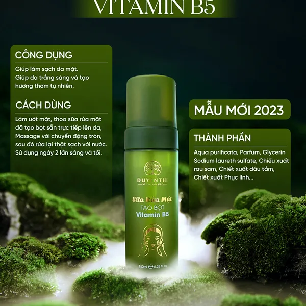 SỮA RỬA MẶT TẠO BỌT VITAMIN B5 - 150ML