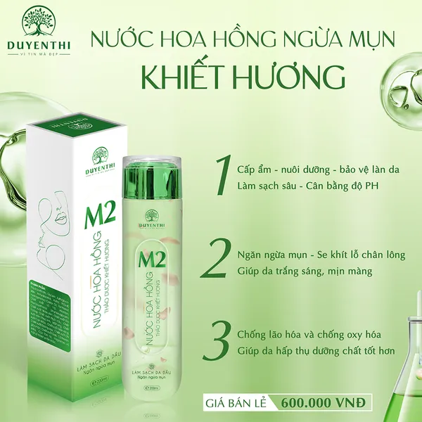 M2 - NƯỚC HOA HỒNG MỤN (200ML)