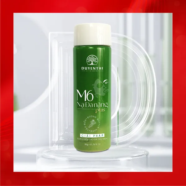 M6 - BỘT MẶT NẠ THẢO DƯỢC TRẮNG DA NGỪA MỤN.(50GR)