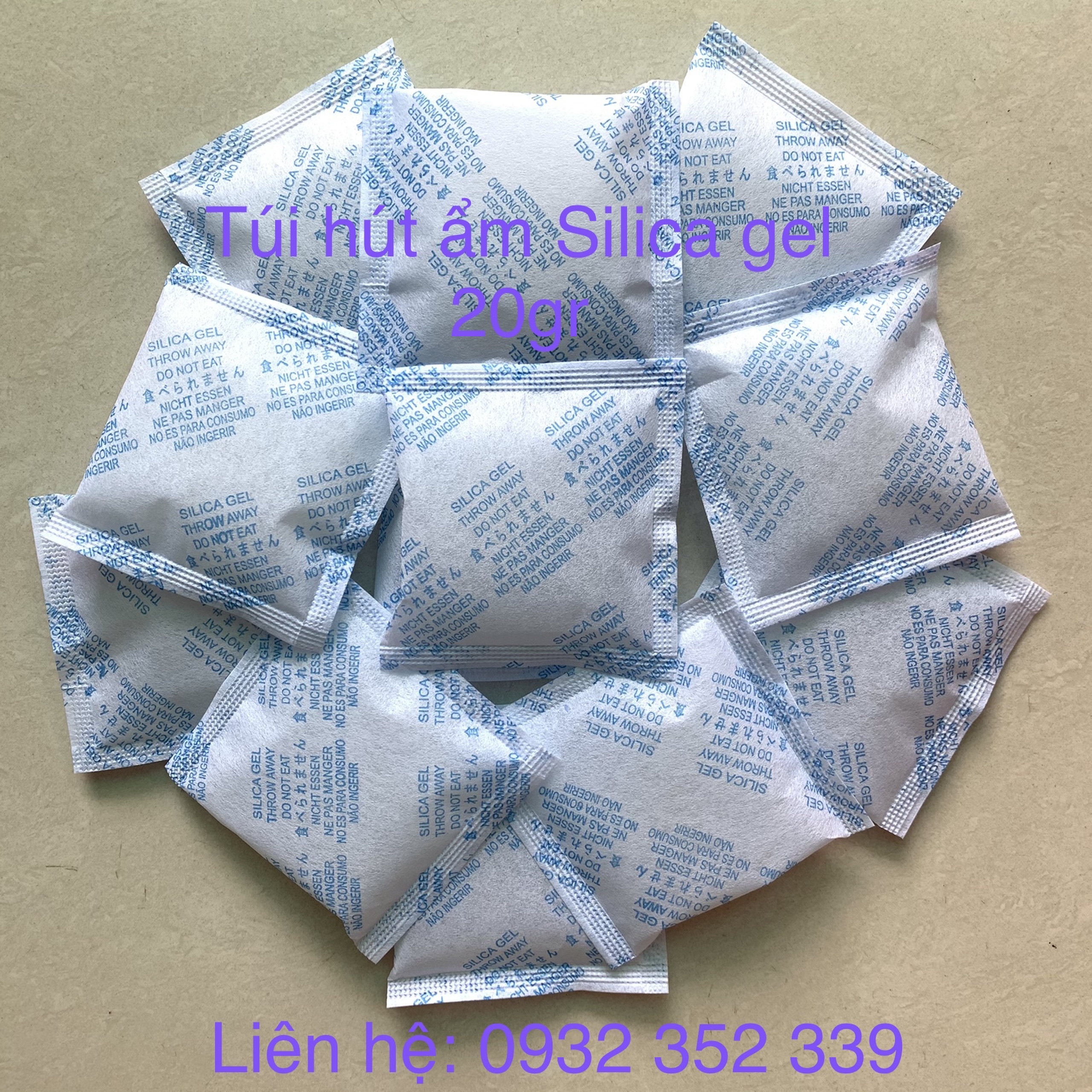 Túi hút ẩm Silicagel 20gr Túi hút ẩm Silicagel 20gr
