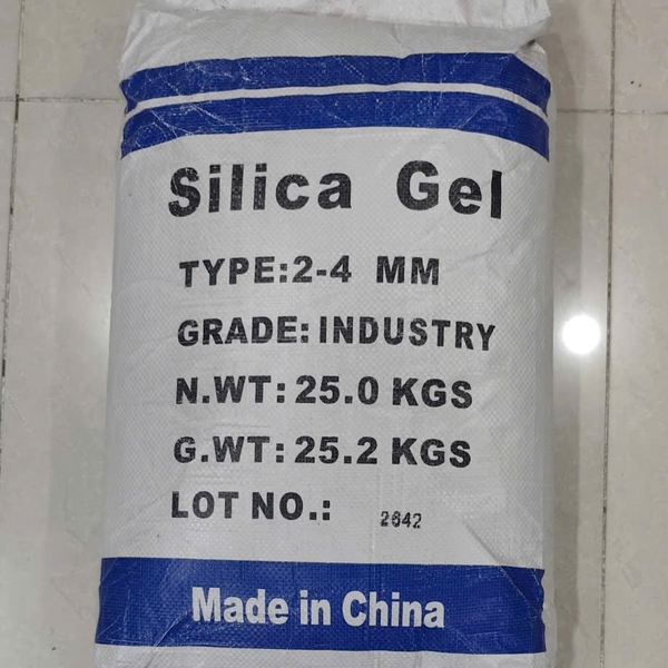 Hạt hút ẩm Silica gel  trắng, trong-25kg/ bao