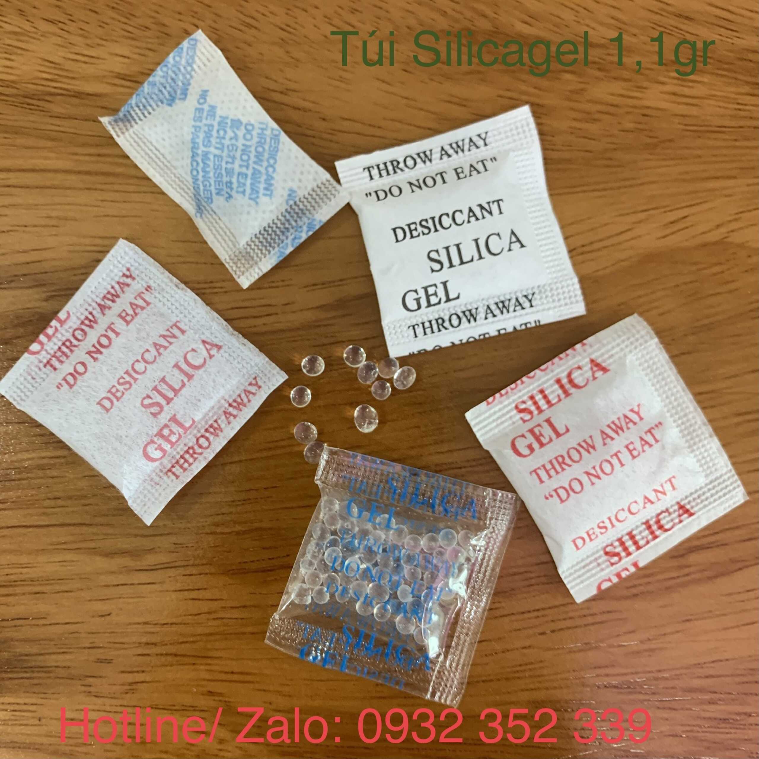 Túi hút ẩm Silica gel 1,1gr  Túi hút ẩm Silica gel 1,1gr