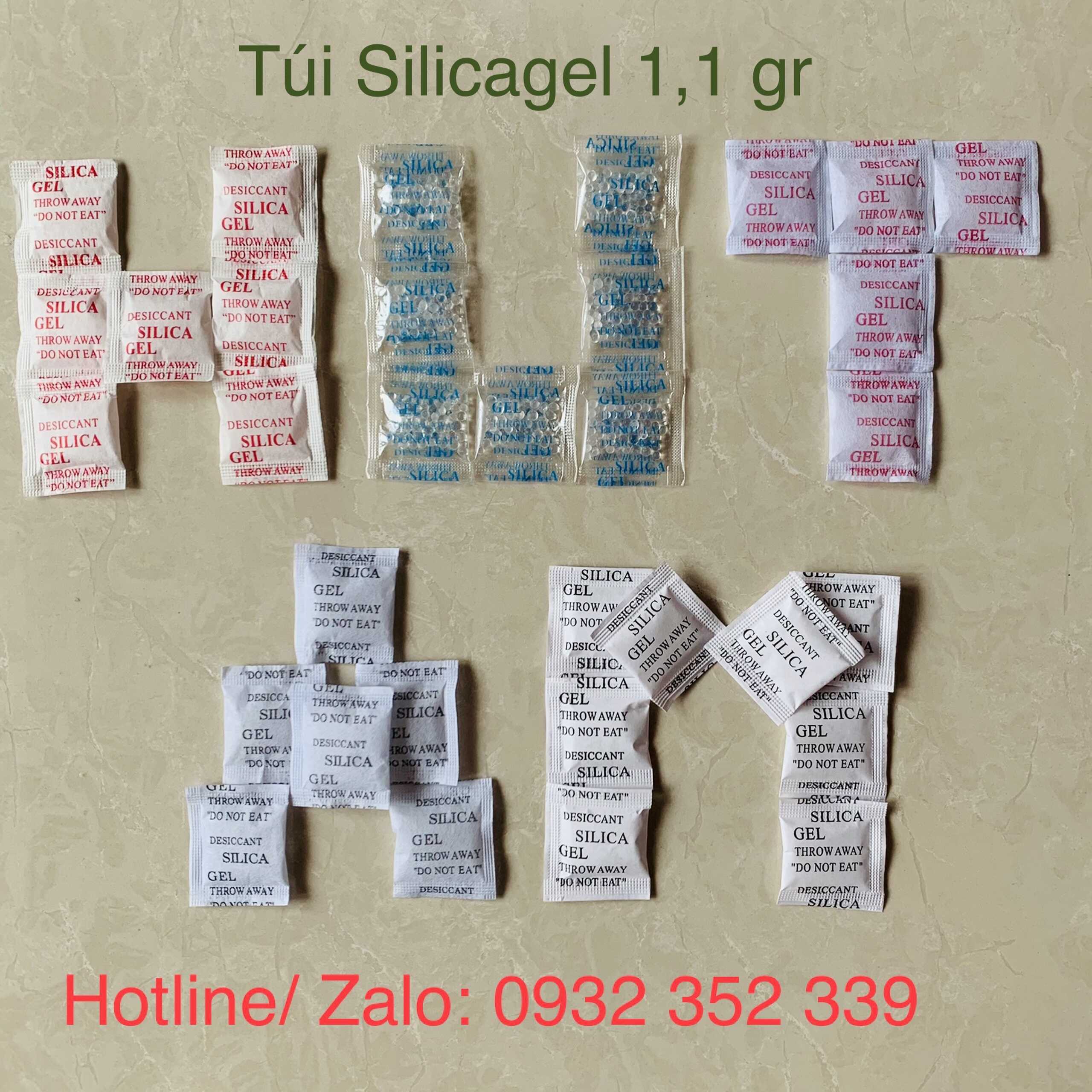 Túi hút ẩm Silicagel 1,1gr Túi hút ẩm Silicagel 1,1gr