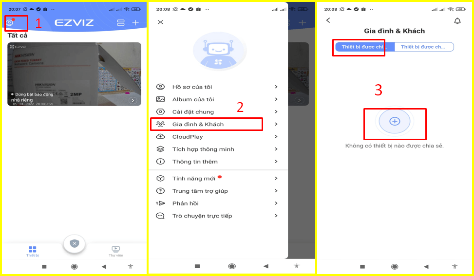 Cách chia sẻ camera Ezviz cho điện thoại khác Cách chia sẻ camera Ezviz cho điện thoại khác