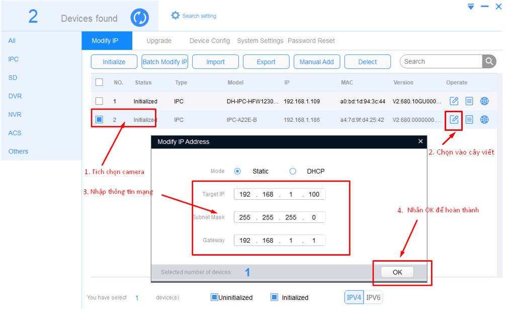 Cách đặt IP tĩnh cho camera IMOU Cách đặt IP tĩnh cho camera IMOU