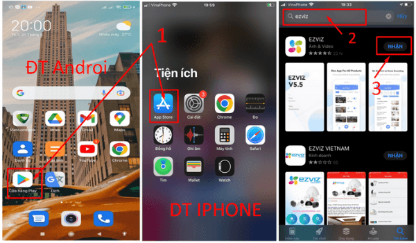 Cài đặt app xem camera ezviz trên điện thoại Cài đặt app xem camera ezviz trên điện thoại