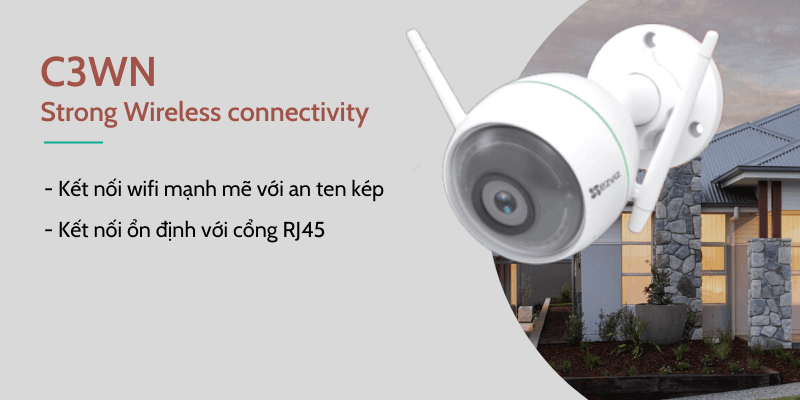 Camera wifi ezviz C3WN tích hợp 2 anten Camera wifi ezviz C3WN tích hợp 2 anten