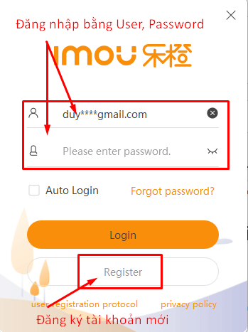 Đăng nhập phần mềm imou life trên máy tính Đăng nhập phần mềm imou life trên máy tính