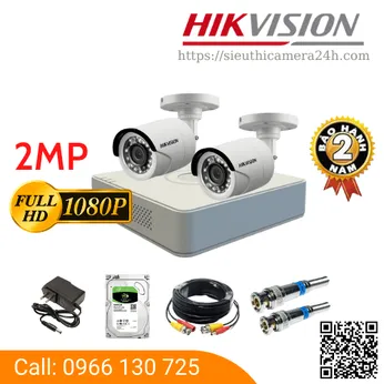 Trọn Bộ 2 Camera Quan Sát HIKVISION 2MP