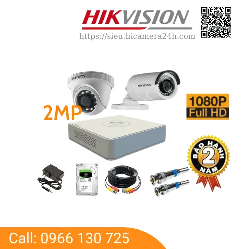 Trọn Bộ Camera 2 Mắt HIKVISION 2MP