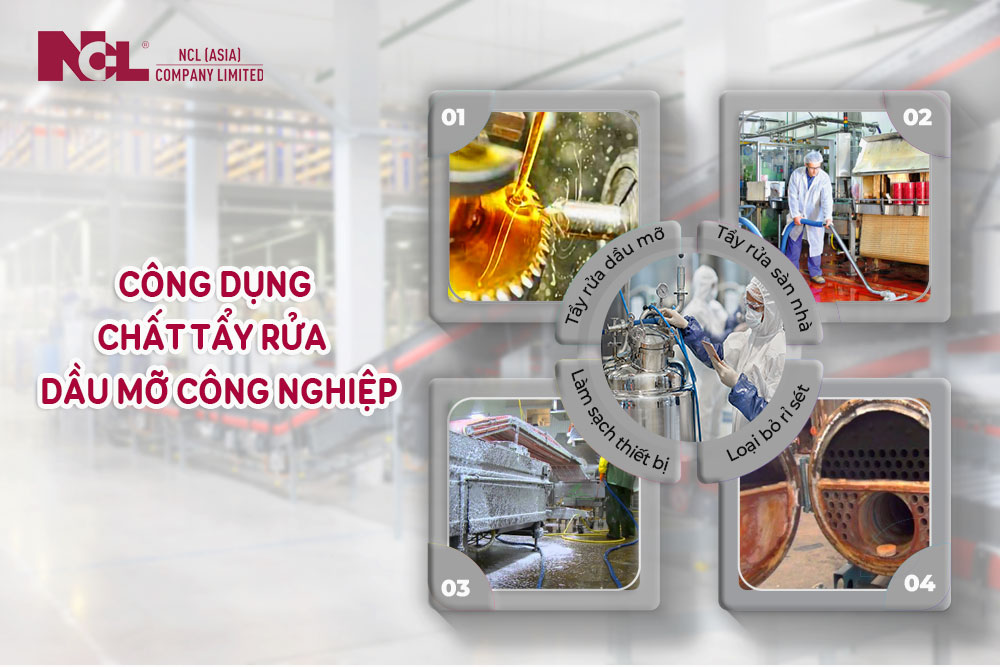 chất tẩy rửa dầu mỡ công nghiệp