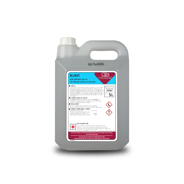 HÓA CHẤT NHŨ HÓA & TẨY DẦU MỠ DÙNG TRONG NHÀ GIẶT– BURST