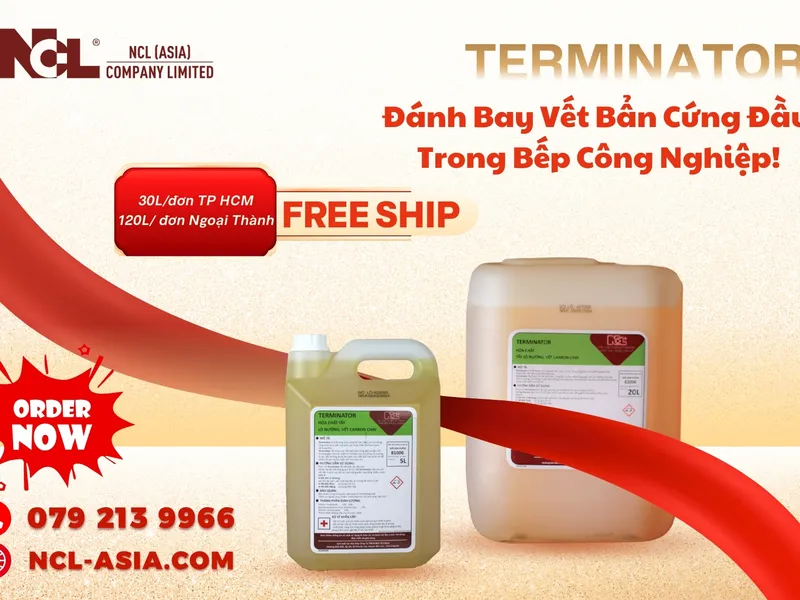 TERMINATOR – Giải pháp mạnh mẽ đánh bay vết bám đen & dầu mỡ trong bếp công nghiệp