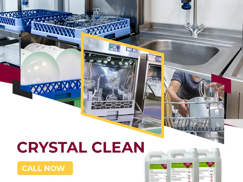 Sử Dụng Hóa Chất Nào Cho Máy Rửa Bát - Crystal Clean Hóa Chất Tẩy Rửa Đậm Đặc Dành Riêng Cho Máy Rửa Bát