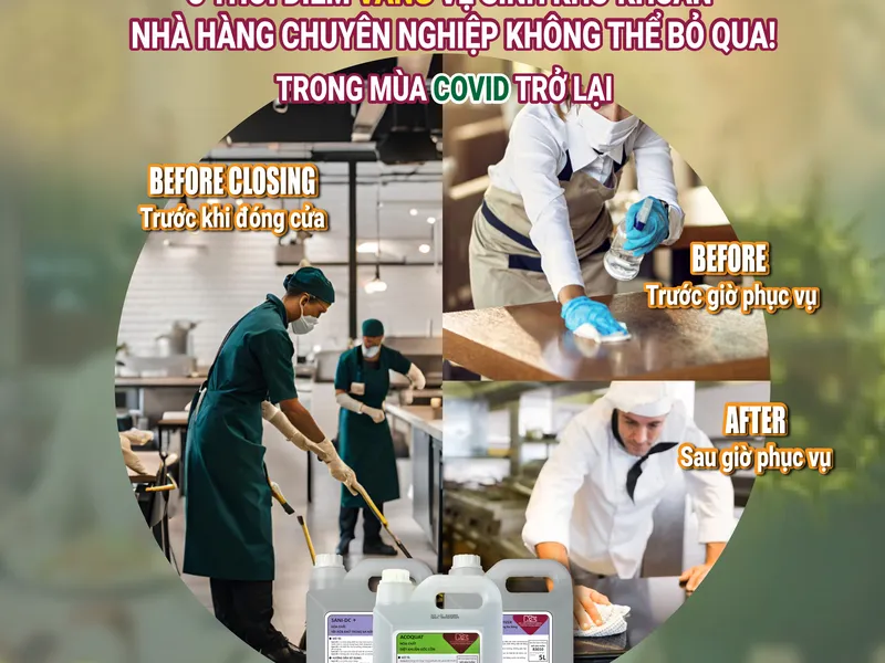 3 GOLDEN TIMES FOR DISINFECTION – PROFESSIONAL RESTAURANTS CANNOT MISS!