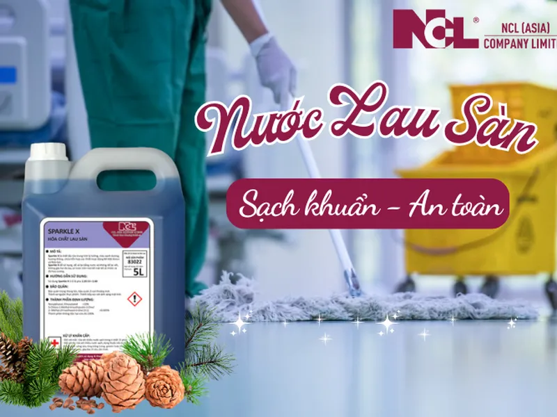 Nước lau sàn Sparkle X hương gỗ thông đa năng an toàn diệt khuẩn