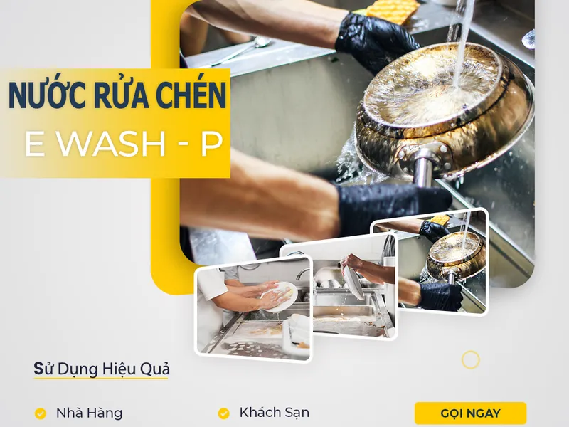 E Wash- P Nước Rửa Chén Không Màu Không Mùi - Dành Cho Chuối Nhà Hàng