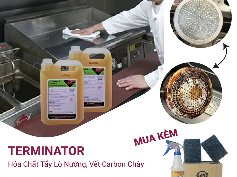 TERMINATOR - HÓA CHẤT TẨY RỬA CACBON CHÁY DÀNH CHO NHÀ HÀNG
