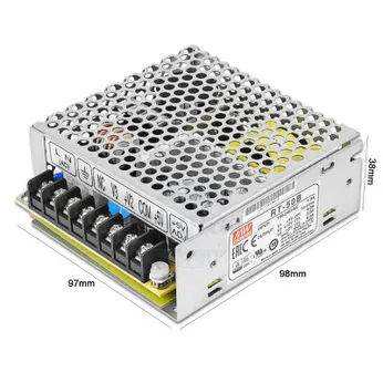 RT-50B Nguồn Xung Mean Well Ra Ba Điện Áp 5V 4A, 12V 2A, -12V 0.5A, 50W