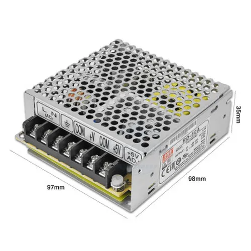 RD-50A Nguồn Xung Mean Well Ra Hai Điện Áp 5V 6A 12V 2A 50W