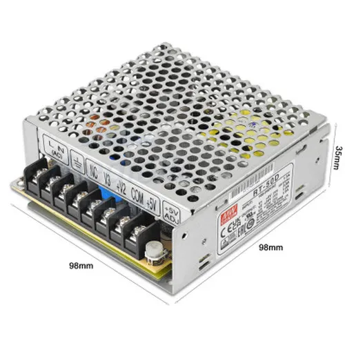 RT-50D Nguồn Xung Mean Well Ra Ba Điện Áp 5V 3A, 12V 1A, 24V 1A