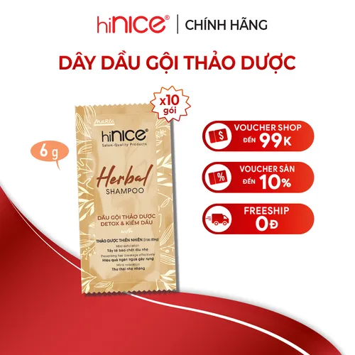 [Dây 10 gói] Dầu gội tinh dầu thảo dược hiNICE 6g