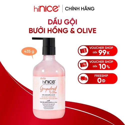 Dầu gội tinh dầu Bưởi hồng và Olive hiNICE 435g