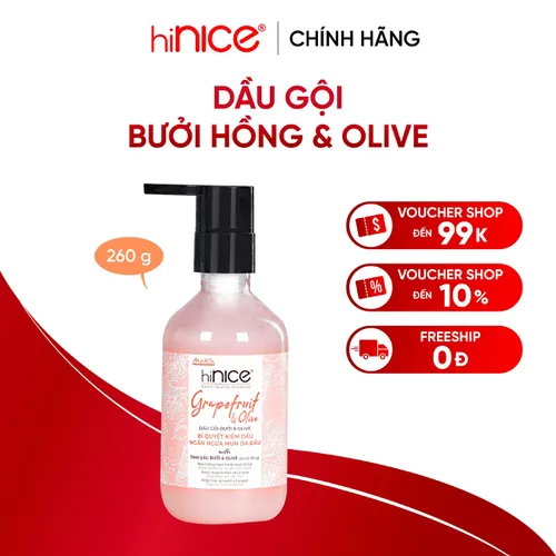 Dầu gội tinh dầu Bưởi hồng và Olive hiNICE 260g