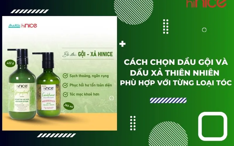 Hướng dẫn chọn dầu gội và dầu xả thiên nhiên phù hợp với từng loại tóc
