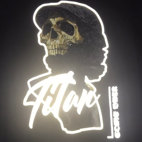 Decal Phản quang bạc, đen, xám