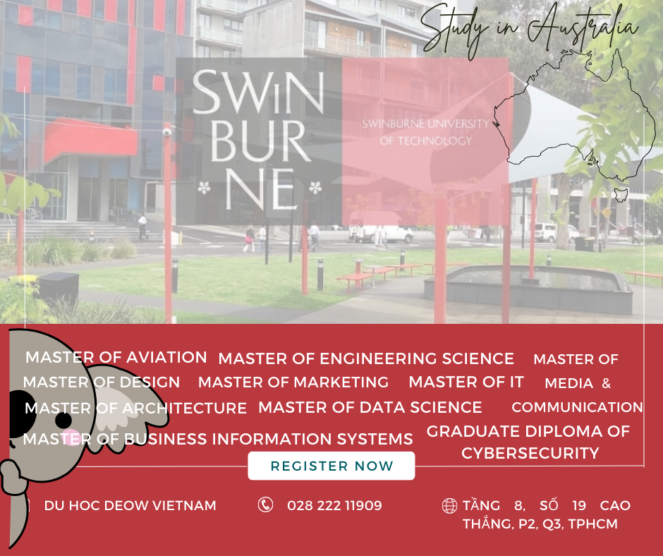 Du Học Úc Hệ Sau Đại học Với Học Bổng Trị Giá Đến 30 Từ Đại học Swinburne